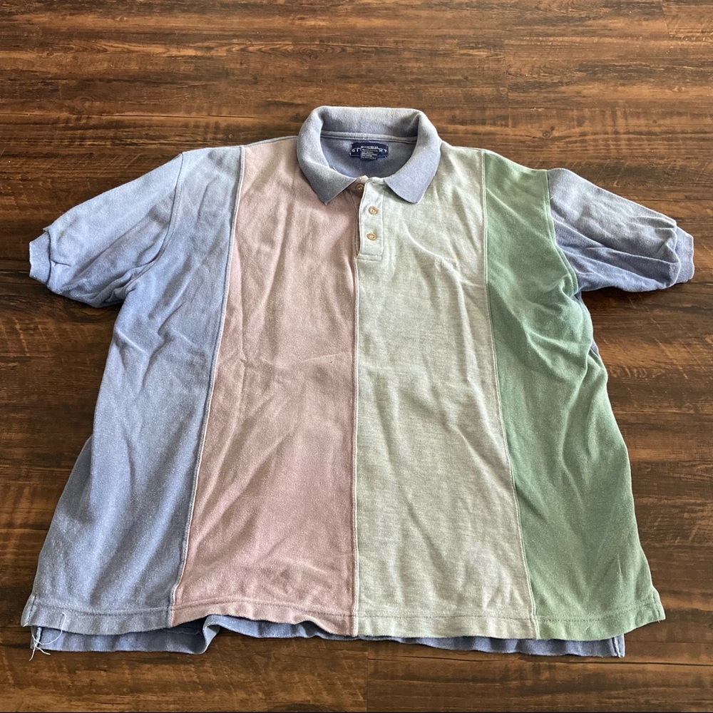 Vintage givenchy pastel Colorblock polo